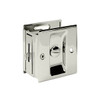 Deltana SDL25U14 Polished Nickel 2-1/2" x 2-3/4" Solid Brass Adjustable Pocket Door Privacy Lock.