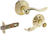 SCHLAGE F40ACC605  Accent Privacy Lever, Bright Brass