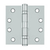 Deltana S44HDBB26 4 in. x 4 in. Heavy Duty Square Steel Hinge - Pair (Set of 10) (2 Ball Bearing - Chrome).