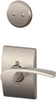 SCHLAGE F94MER619CENLH Lock Company Merano Lever Left Handed Dummy Interior Pack with Deadbol, Satin Nickel