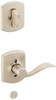 SCHLAGE F94ACC619GRWLH Lock Company Accent Left Handed Lever Dummy Interior Pack with Decorat, Satin Nickel