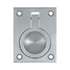 Deltana FRP25U26D  Solid Brass Flush Ring Pull 2-1/2 Inch x 1-7/8 Inch Brushed Chrome.