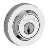 Baldwin DCCRD260 DC.CSD.260.6L.DS.CKY.KD Contemporary Round Double Cylinder Deadbolt, Polished Chrome