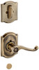 SCHLAGE F94FLA609CAMRH Schalge Antique Brass Interior Pack Flair Lever Right Handed Dummy Interior Pack with Deadbolt Cover Plate and Decorative Camelot Rose