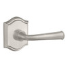 Baldwin FDFEDTAR150  Reserve Full Dummy Lockset x Federal with Traditional Arch Rose in Satin Nickel Finish