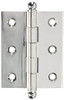 Deltana CH2520U14 2.5 in. x 2 in. Solid Brass Cabinet Hinge w Ball Tips - Pair (Set of 10) (Polished Nickel)