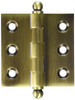 Deltana CH2020U5 2 in. x 2 in. Solid Brass Cabinet Hinge w Ball Tips - Pair (Set of 10) (Antique Brass).