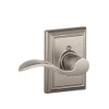 SCHLAGE F170ACC619ADDLH  Addison Collection Left Hand Accent Decorative Trim Lever, Satin Nickel