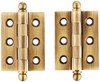 Deltana CH2015U5 2 in. x 1.5 in. Solid Brass Cabinet Hinge w Ball Tips - Pair (Set of 10) (Antique Brass)