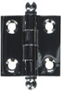 Deltana CH1515U26  1.5 x 1.5 in. Hinge with Ball Tips, Bright Chrome - Solid Brass - 6 Case - Pack of 2