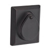 Baldwin SCRSD481S Reserve Single Cylinder Rustic Square Deadbolt with Smartkey Dark Bronze Finish