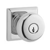 Baldwin ENROUTSR003  Reserve Entry Lockset x Round with Traditional Square Rose, Lifetime Brass Finish by