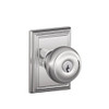 SCHLAGE F51AGEO625ADD Lock Company Polished Chrome Georgian Keyed Entry F51A Panic Proof Door Knob with Addison Rosette