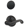 SCHLAGE F94FLA716LH  Aged Bronze Flair Lever Left Handed Dummy Interior Pack from the F-Series