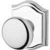 Baldwin ENROUTAR260 Reserve Entry Round Knob and Traditional Arch Rose Bright Chrome Finish