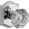 Baldwin HDCRYTAR260 HD.CRY.TAR Crystal Single Dummy Door Knob with Traditional Arch Trim fro, Polished Chrome