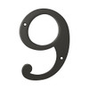 Deltana RN6-9U10B  Solid Brass 6-Inch House Number 9 Board