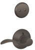SCHLAGE F94ACC613RH  Oil Rubbed Bronze Accent Lever Right Handed Dummy Interior Pack from the F-Series