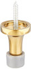 Deltana BDS125CR003 1.5 in. Solid Brass Baseboard Door Bumper (Set of 10) (PVD)