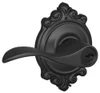 SCHLAGE F51AACC622BRK Lock Company Brookshire Collection Matte Black Accent Keyed Entry Lever - Black