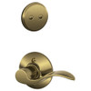 SCHLAGE F94ACC609LH F94-ACC-LH Accent Lever Left Handed Dummy Interior Pack from the F-Serie, Antique Brass