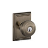 SCHLAGE F51AGEO620ADD F51A GEO 620 ADD Addison Collection Georgian Keyed Entry Knob, Antique Pewter
