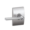 SCHLAGE F40LAT626CEN F40 LAT 626 CEN Century Collection Latitude Privacy Lever, Satin Chrome