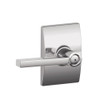 SCHLAGE F40LAT625CEN F40 LAT 625 CEN Century Collection Latitude Privacy Lever, Bright Chrome