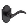 Baldwin PVARCRRAR481 Hardware Reserve Arch Privacy Lever with Rustic Arch Rose in Dark Bronze Finish
