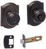 SCHLAGE F40GEO716CAM F40 GEO 716 CAM Camelot Collection Georgian Privacy Knob, Aged Bronze