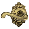SCHLAGE F10FLA609BRK F10 FLA 609 BRK Brookshire Collection Flair Passage Lever, Antique Brass