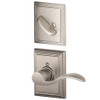 SCHLAGE F59ACC619ADDRH F59 Accent With Addison Rose Right Hand Interior Active Trim with 12326 Latch and 10027 Strike Satin Nickel Finish