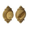 SCHLAGE B60BRK609 Lock Company Single Cylinder Grade 1 Deadbolt with Decorative Brookshire Rose, Antique Brass