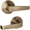 SCHLAGE F10ELA609 Elan Antique Brass Hall and Closet Lever - F10 ELA 609