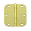 Deltana S35R54 3.5 in. x 3.5 in. Steel Hinge w Residential Thickness - Pair (Set of 10) (Brushed Brass)