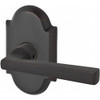 Baldwin PVTAPRAR481  Reserve Privacy Taper with Rustic Arch Rose in Dark Bronze Finish