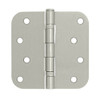 Deltana S44R5BB15 4 in. x 4 in. x 0.63 in. Radius Residential Steel Hinge - Pair (Set of 10) (Satin Nickel)