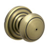 SCHLAGE F40AND609AND Andover Privacy Knob, Andover Rose, Antique Brass