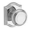 Baldwin HDTRATAR260 HD.TRA.TAR Traditional Single Dummy Knob with Traditional Arch Rose, Polished Chrome