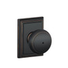 SCHLAGE F40AND716ADD  Addison Collection Andover Privacy Knob, Aged Bronze