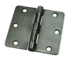 Deltana S35R4BK26  Polished Chrome 3 1/2 x 3 1/2 x 1/4 inch Radius Hinge Residential Thickness