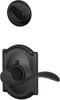 SCHLAGE F59ACC622CAMLH Lock Company Accent Left Handed Interior Pack Lever Set with Single Cy, Matte Black