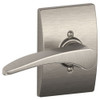 SCHLAGE F170MNH619CENLH  Single Dummy Single Dummy Manhattan Door Lever with the Decorative Century Rose for Left Handed Doors by Lock Company.