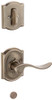SCHLAGE F94ACC620CAMRH Lock Company Antique Pewter Interior Pack Accent Lever Right Handed Dummy Interior Pack with Deadbolt Cover Plate and Decorative Camelot Rose
