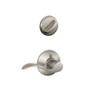 SCHLAGE F59ACC619RH F59 ACC 619 RH Accent Interior Right-Handed Lever with Deadbolt, Satin Nickel (Interior Half Only)