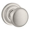 Baldwin PVROUTRR150 Hardware Reserve Round Privacy Knob with Traditional Round Rose in Satin Nickel Finish