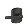 SCHLAGE F40BRW716GRW F40 BRW 716 GRW Greenwich Collection Broadway Bed and Bath Lever, Aged Bronze