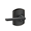 SCHLAGE F10LAT716GRW Lock Company F10 Series Latitude w Greenwich Rose Passage Door Lock Aged Bronze