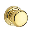 Baldwin PVROUTRR003 Hardware Reserve Round Privacy Knob with Traditional Round Rose in Lifetime Polished Brass