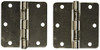 Deltana S35R4BB15 S35R4BB 3.5" x 3.5" Ball Bearing 1/4" Radius Corners Mortise Hinge - Pai, Satin Nickel